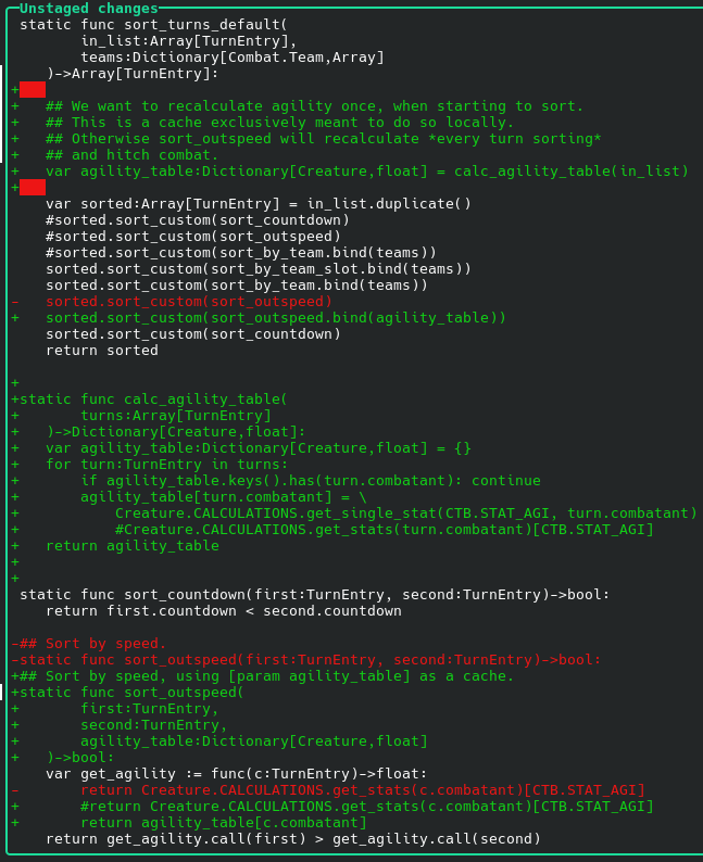 Changes to turn sorting code
